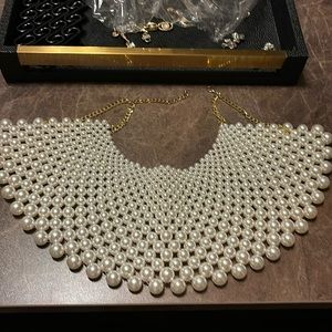 Pearl bib necklace